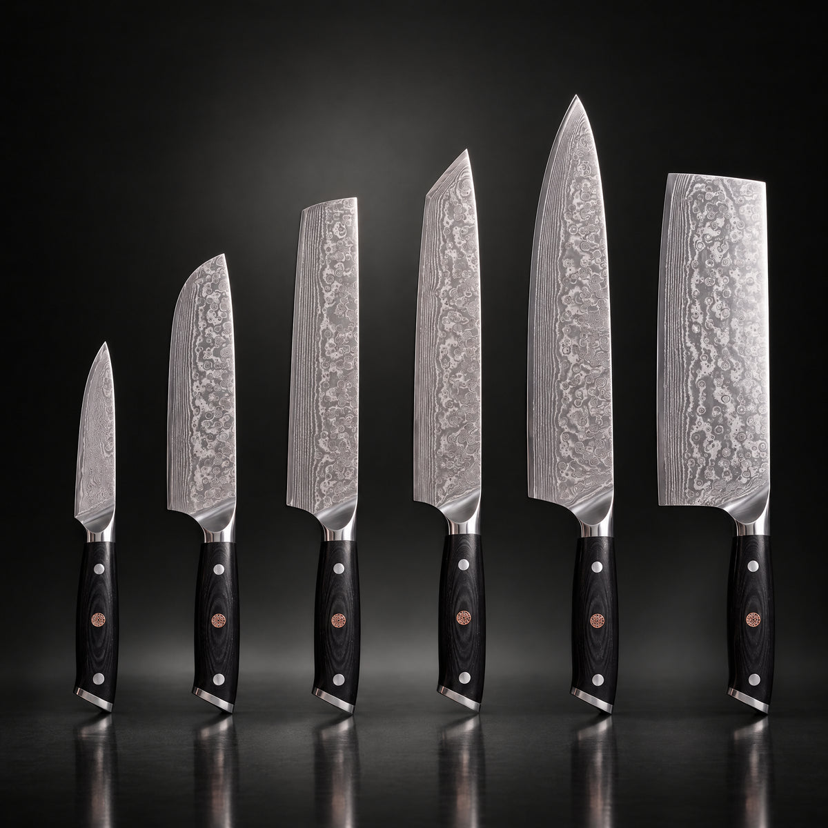Guren Damascus Knife Set