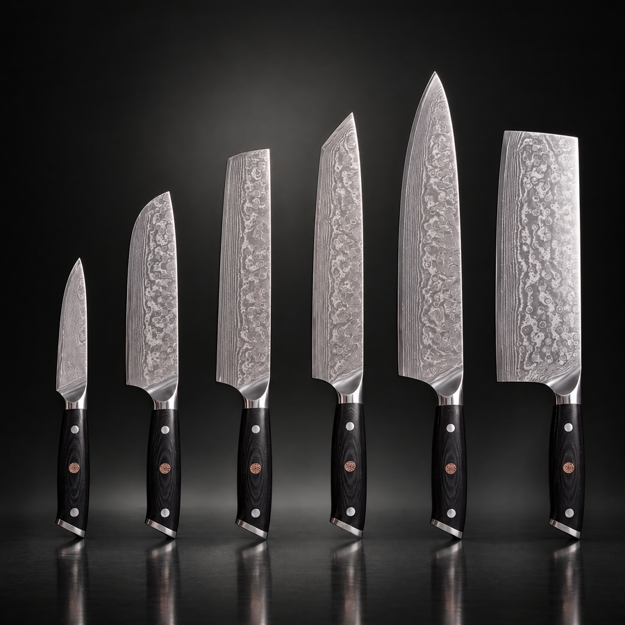 Guren Damascus Knife Set