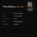 Akitsu 2-Piece Knife Set (Gyuto & Nakiri) specifications