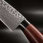 Close-up of the akitsu 3-piece knife set blade and handle