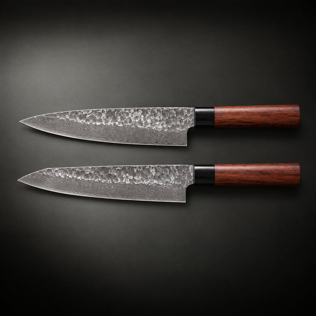 Akitsu 2-Piece Knife Set (Gyuto & Kiritsuke), full side profile