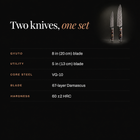 Kongo 2-Piece Knife Set (Gyuto & Utility) specifications