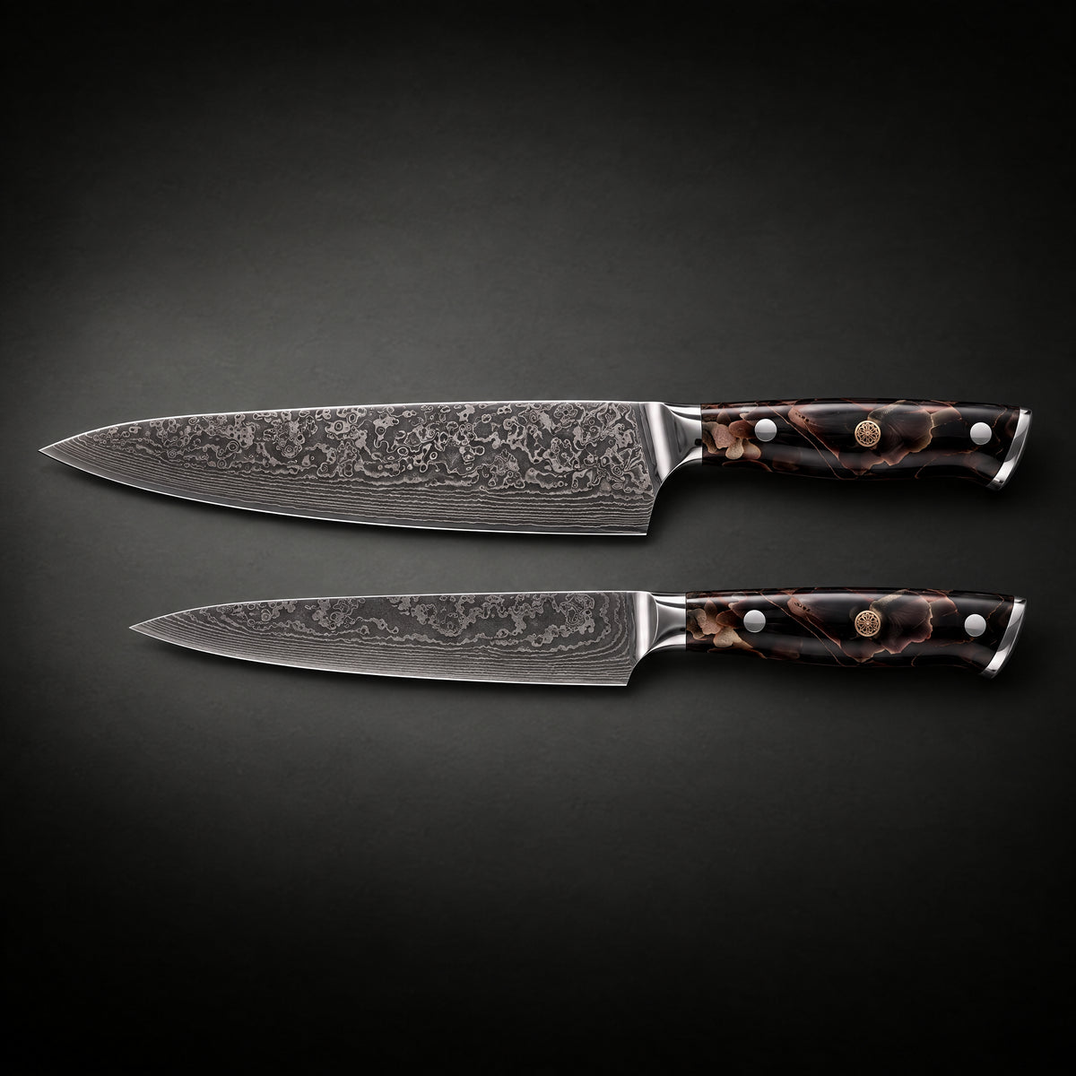 Kongo 2-Piece Knife Set (Gyuto & Utility), full side profile