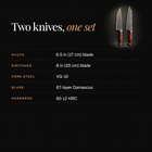 Kurama 2-Piece Knife Set (Gyuto & Kiritsuke) specifications