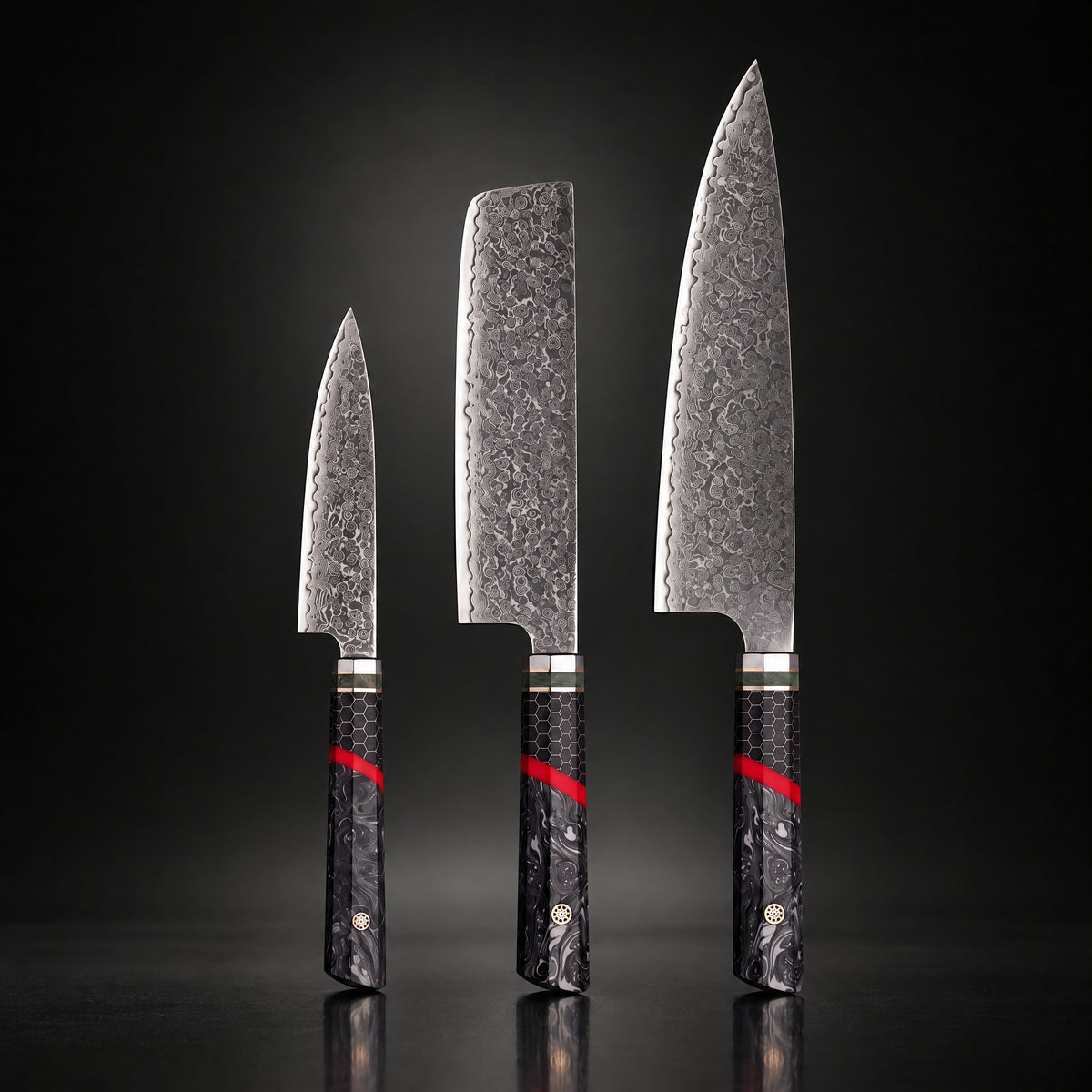 Shiden 3-Piece Knife Set (Gyuto, Nakiri & Utility)