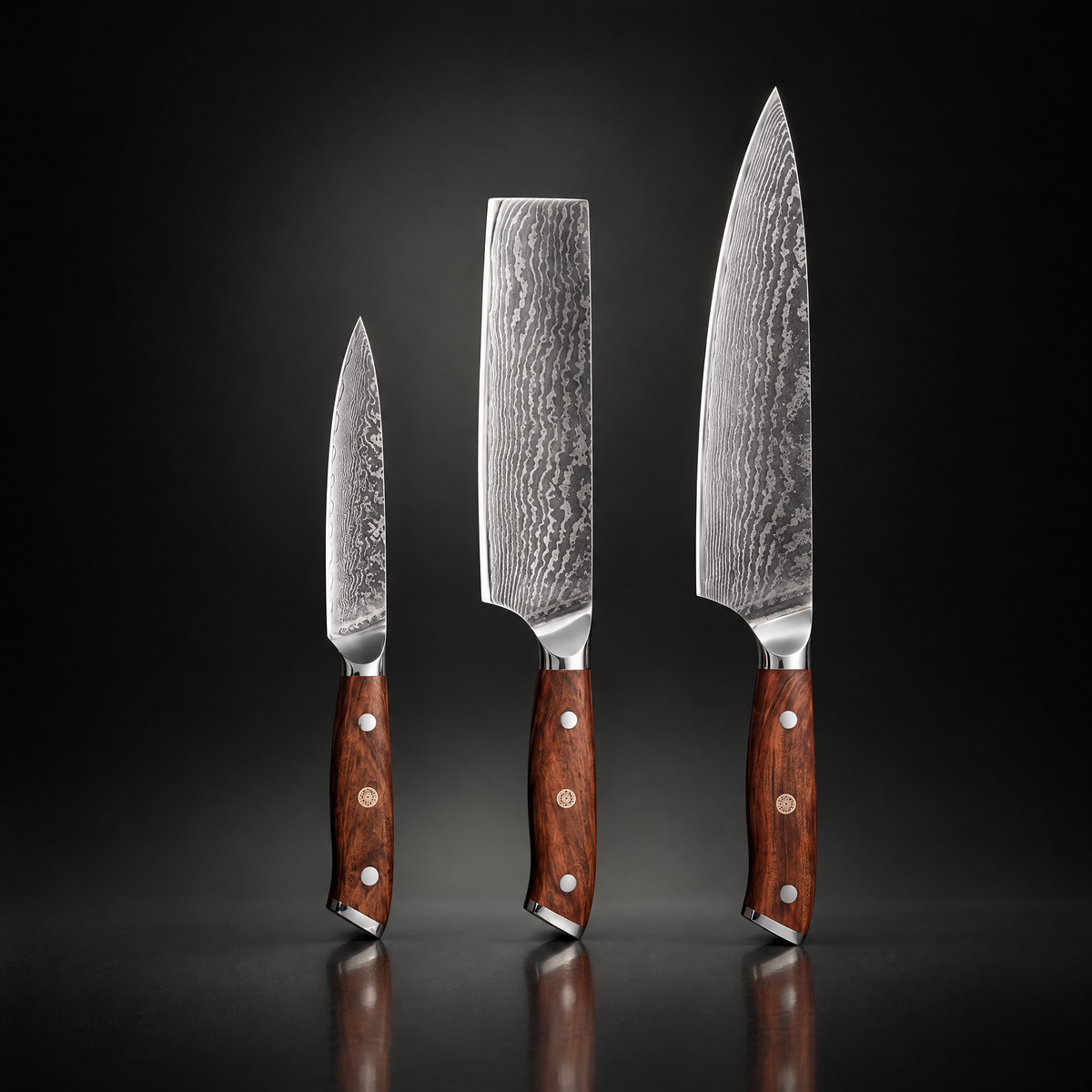 Musashi 3-Piece Knife Set (Gyuto, Nakiri & Petty)