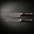 Shiden 2-Piece Knife Set (Gyuto & Utility), full side profile