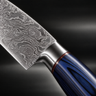 Close-up of the seiryu 7-piece knife set blade and handle