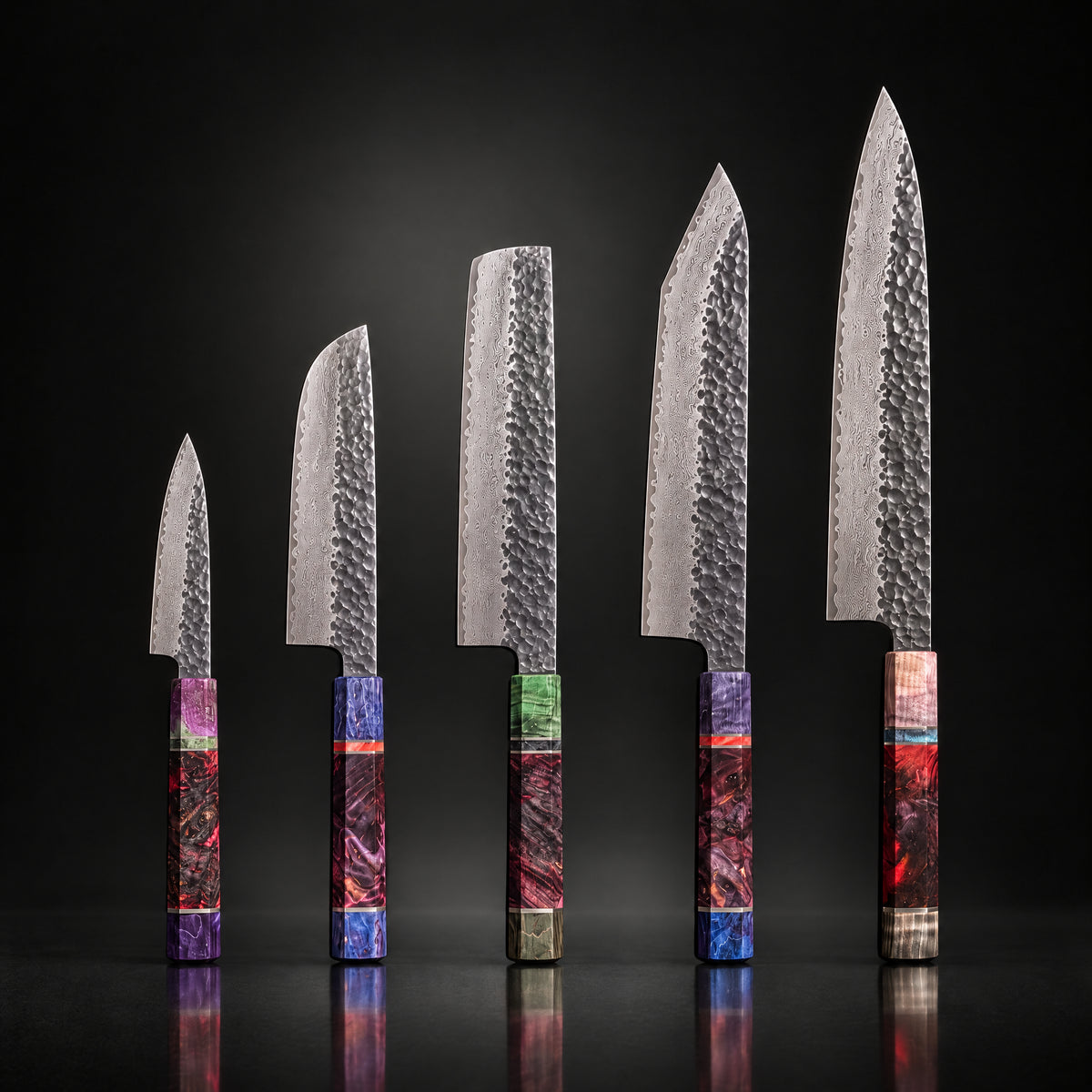 Retsu Damascus Knife Set