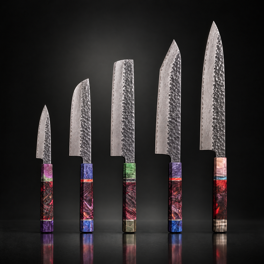Retsu Damascus Knife Set