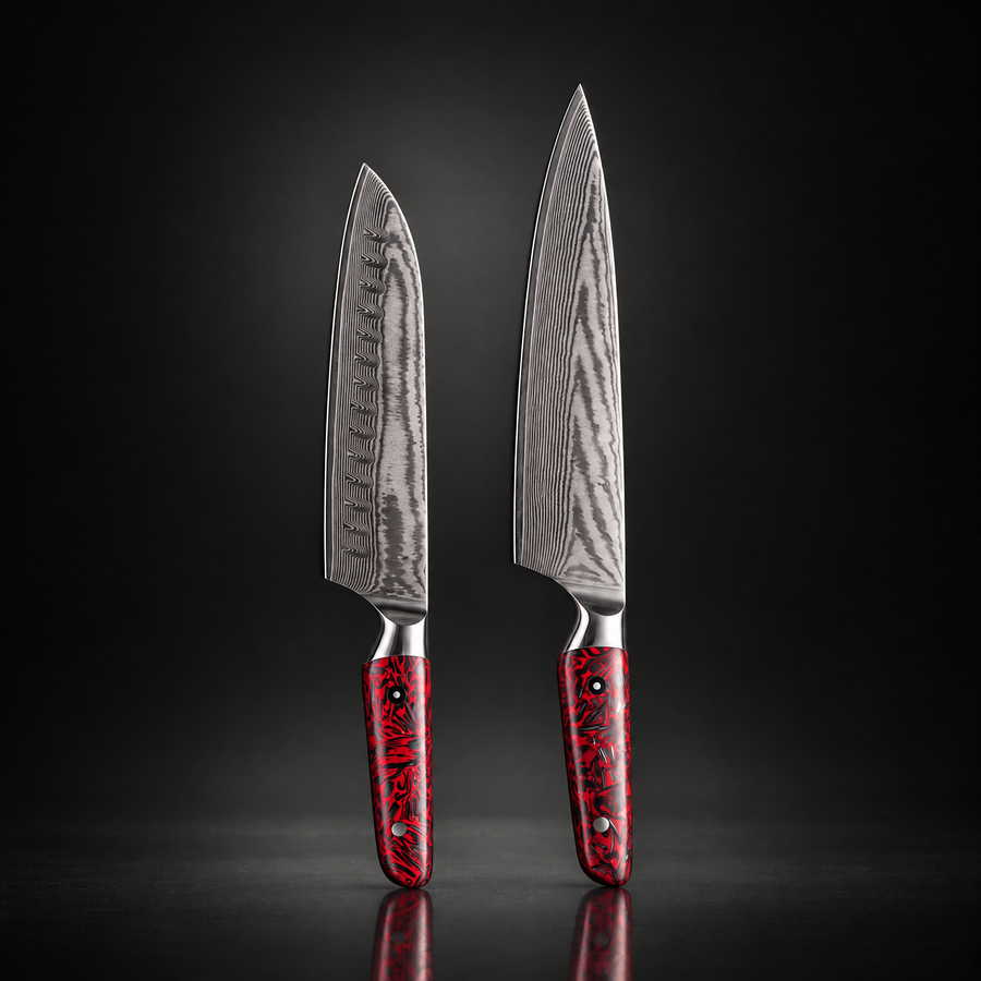 Kurenai 2-Piece Knife Set (Gyuto & Santoku)