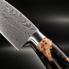 Close-up of the tsukikage 6-piece knife set blade and handle