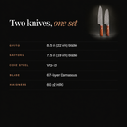 Takamori 2-Piece Knife Set (Gyuto & Santoku) specifications