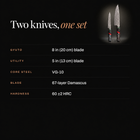 Shingen 2-Piece Knife Set (Gyuto & Utility) specifications