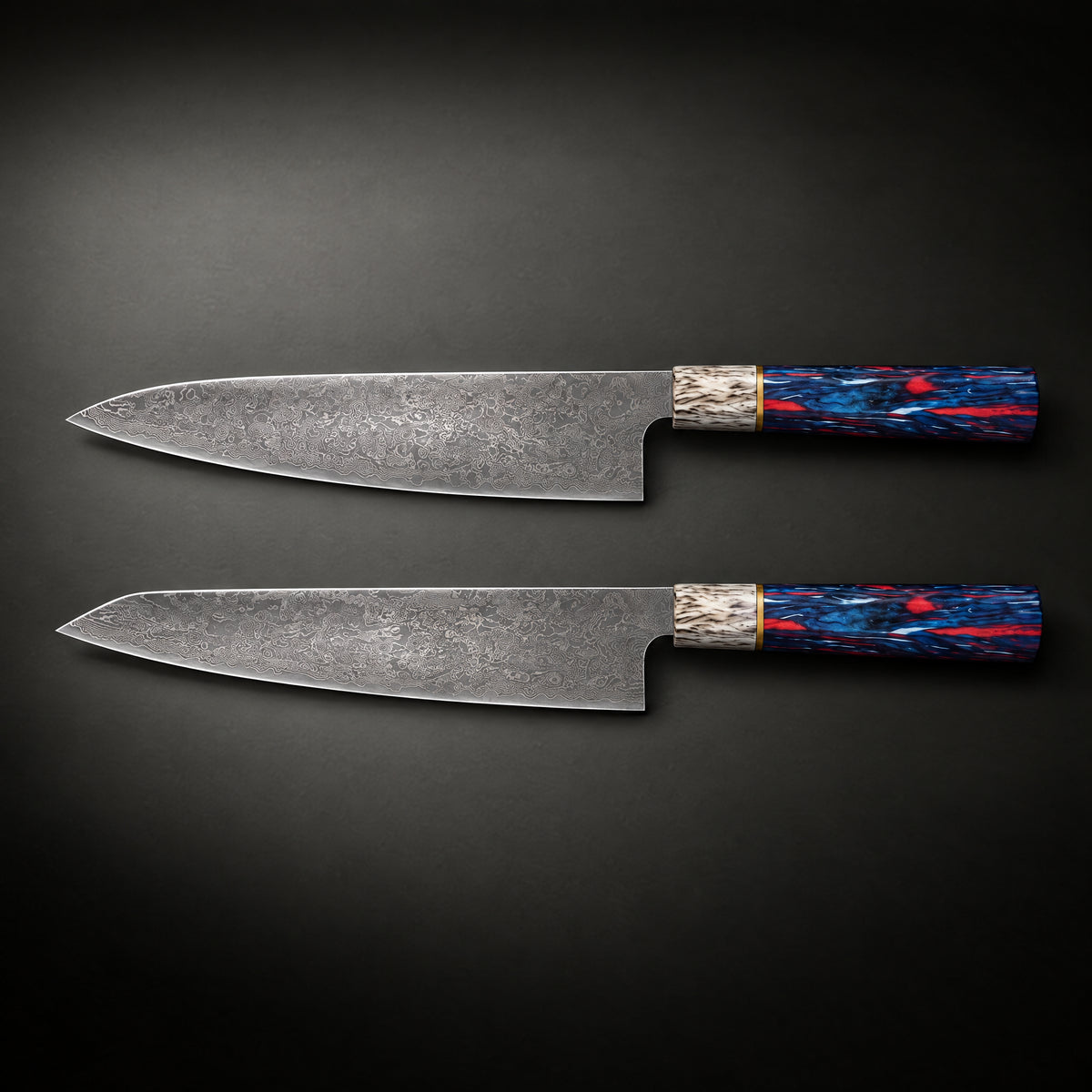 Raiko 2-Piece Knife Set (Gyuto & Kiritsuke), full side profile