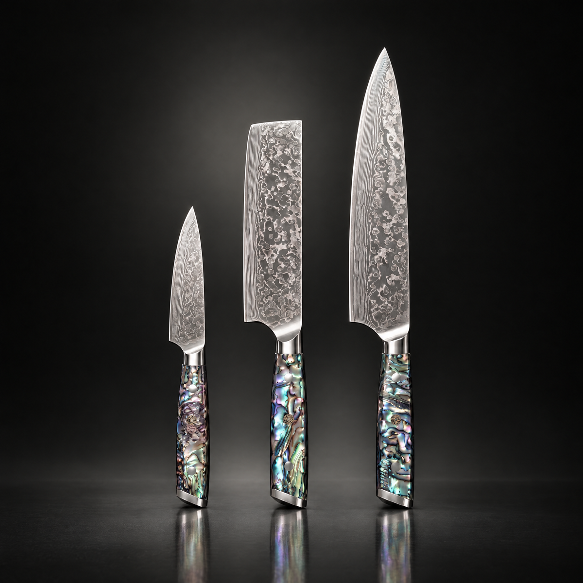 Ryujin 3-Piece Knife Set (Gyuto, Nakiri & Petty)