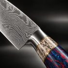 Close-up of the raiko 2-piece knife set (gyuto & kiritsuke) blade and handle