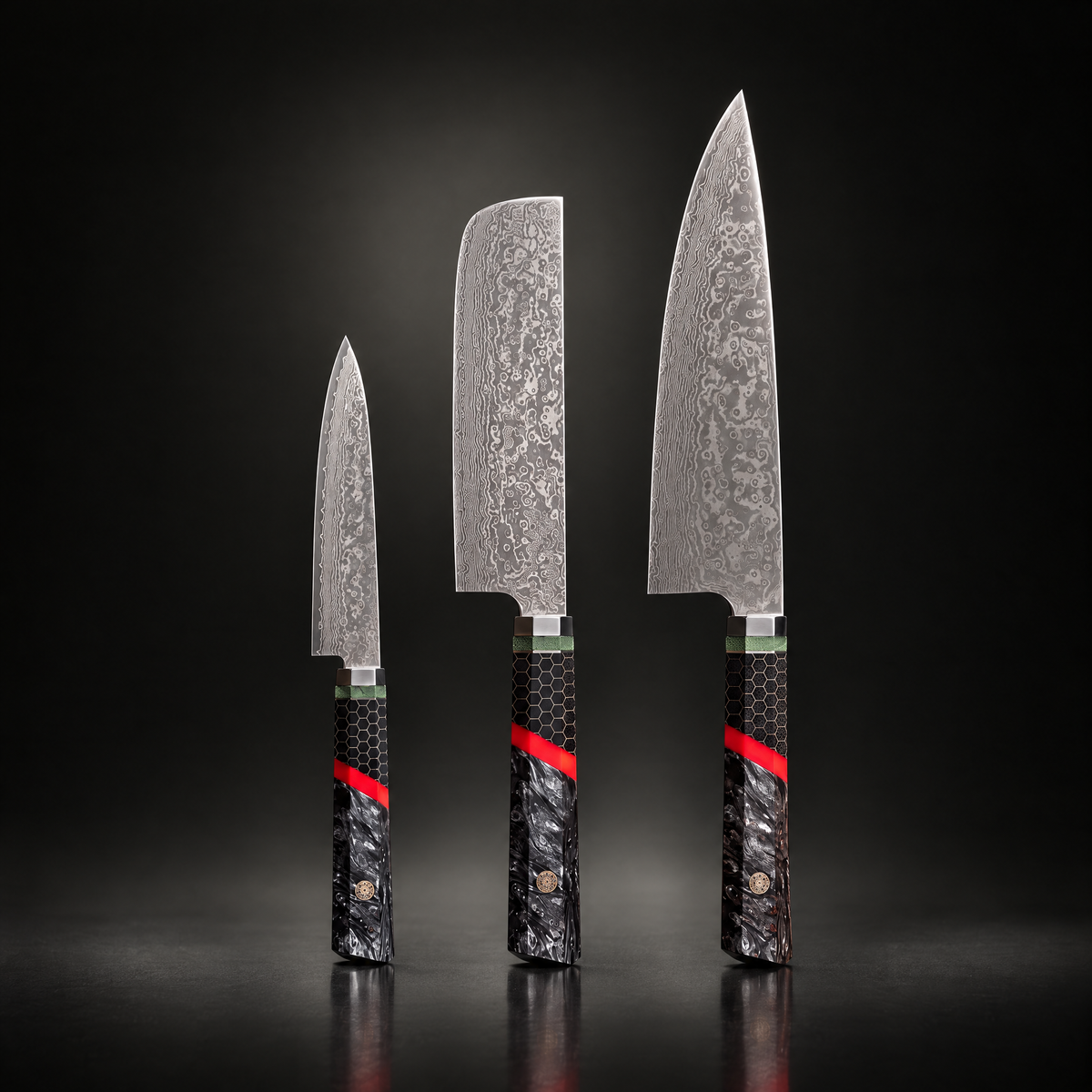 Shingen 3-Piece Knife Set (Gyuto, Nakiri & Utility)