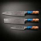 Seiran 3-Piece Knife Set (Gyuto, Nakiri & Petty), full side profile