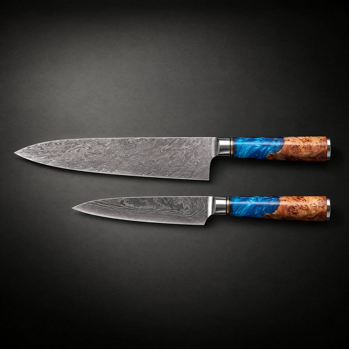Seiran 2-Piece Knife Set (Gyuto & Petty), full side profile