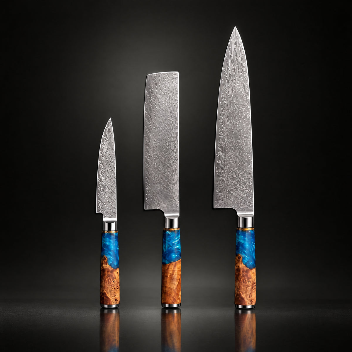 Seiran 3-Piece Knife Set (Gyuto, Nakiri & Petty)