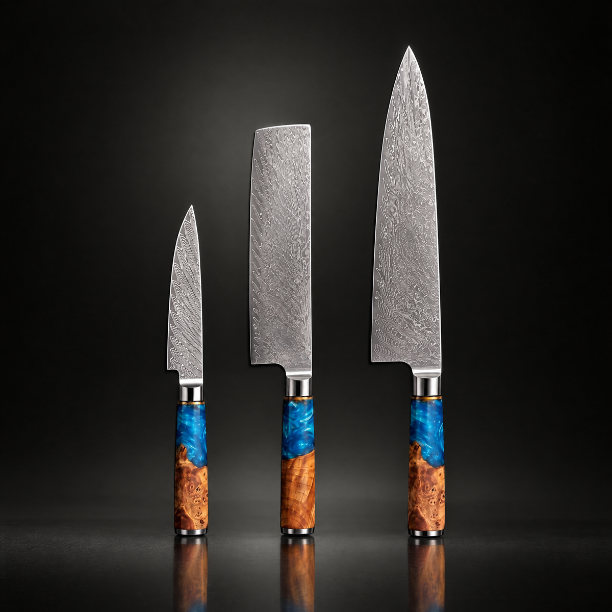 Seiran 3-Piece Knife Set (Gyuto, Nakiri & Petty)