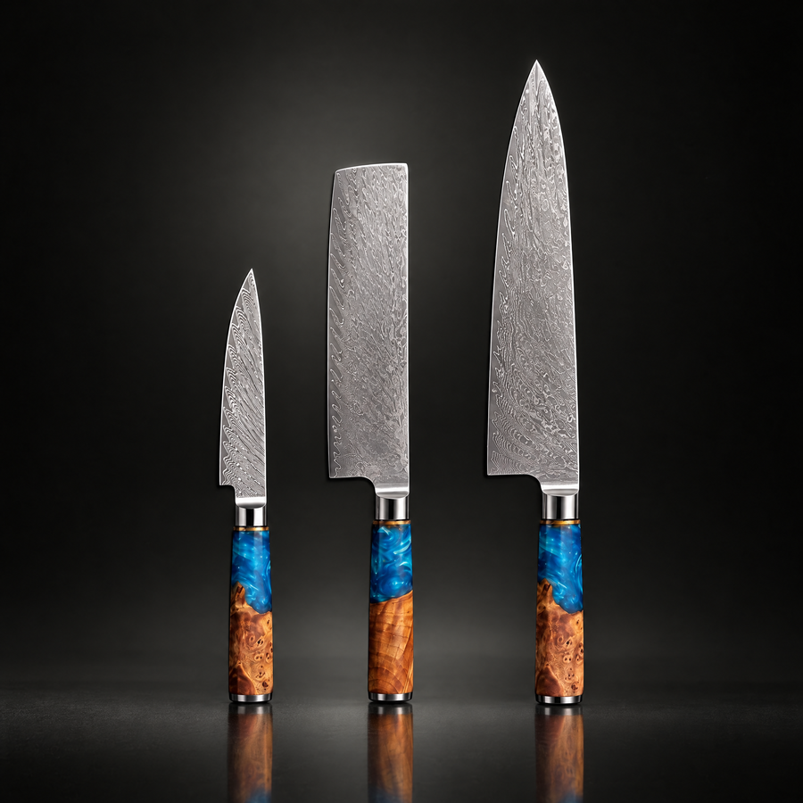 Seiran 3-Piece Knife Set (Gyuto, Nakiri & Petty)