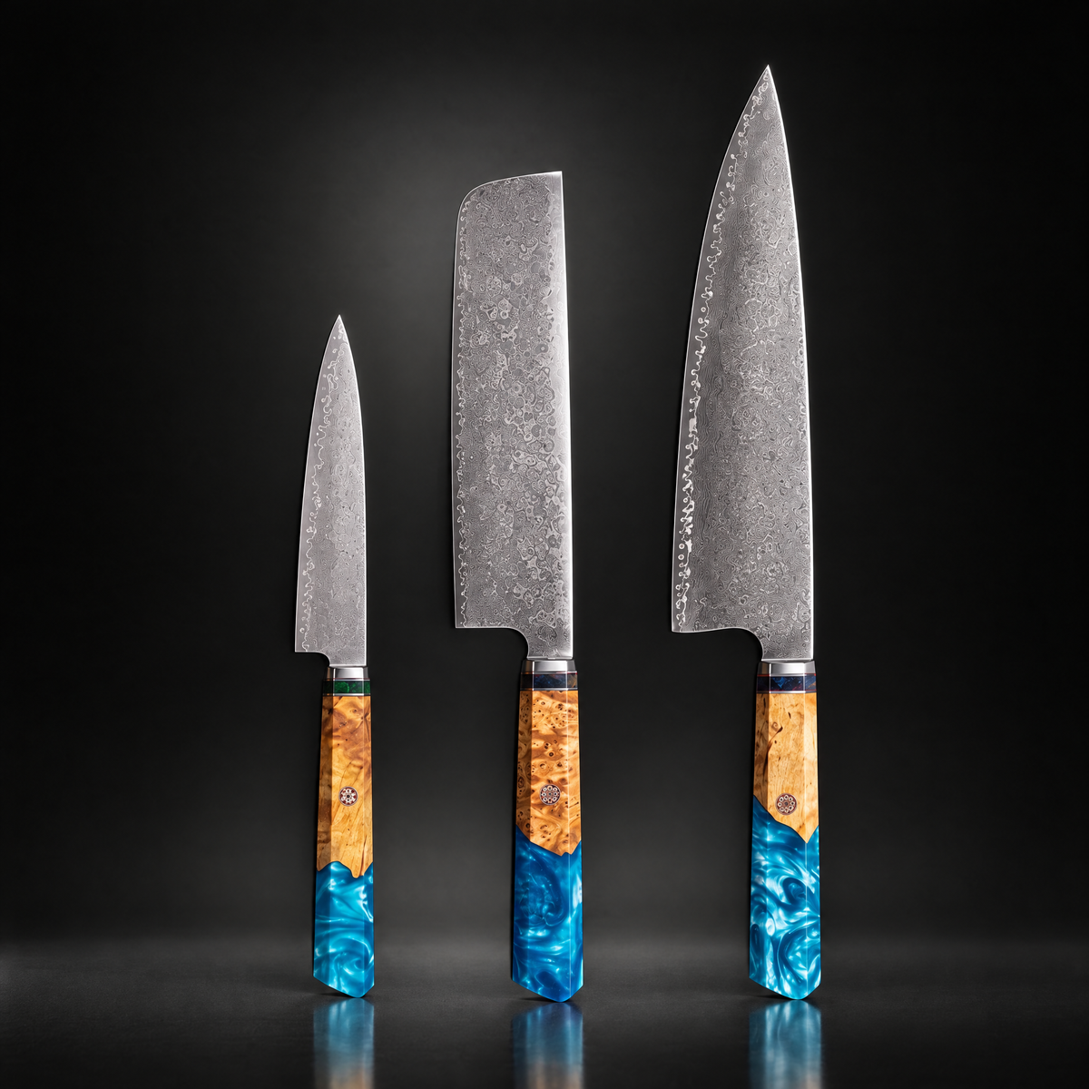 Suijin 3-Piece Knife Set (Gyuto, Nakiri & Utility)