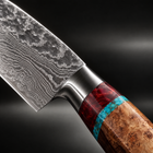 Close-up of the tenryu 2-piece knife set (gyuto & petty) blade and handle