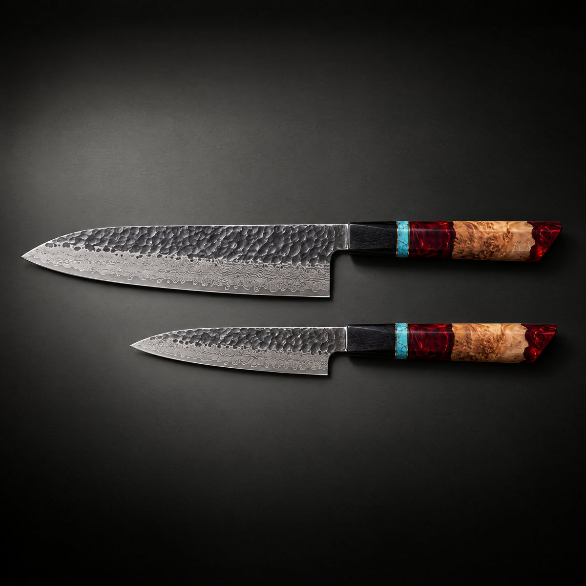 Tenryu 2-Piece Knife Set (Gyuto & Petty), full side profile