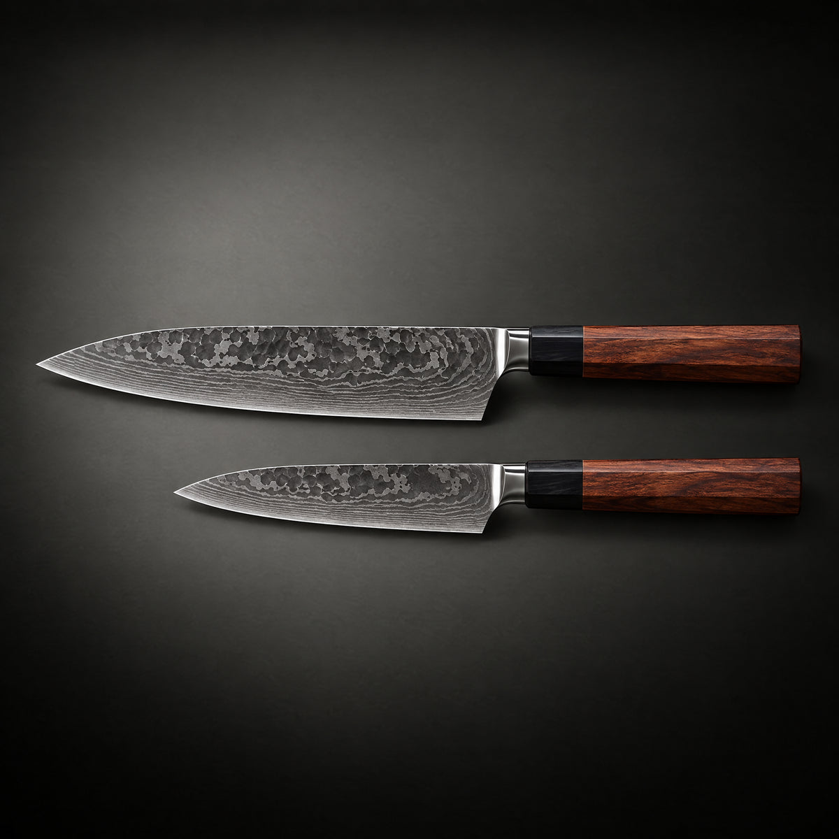 Shizuma 2-Piece Knife Set (Gyuto & Petty), full side profile