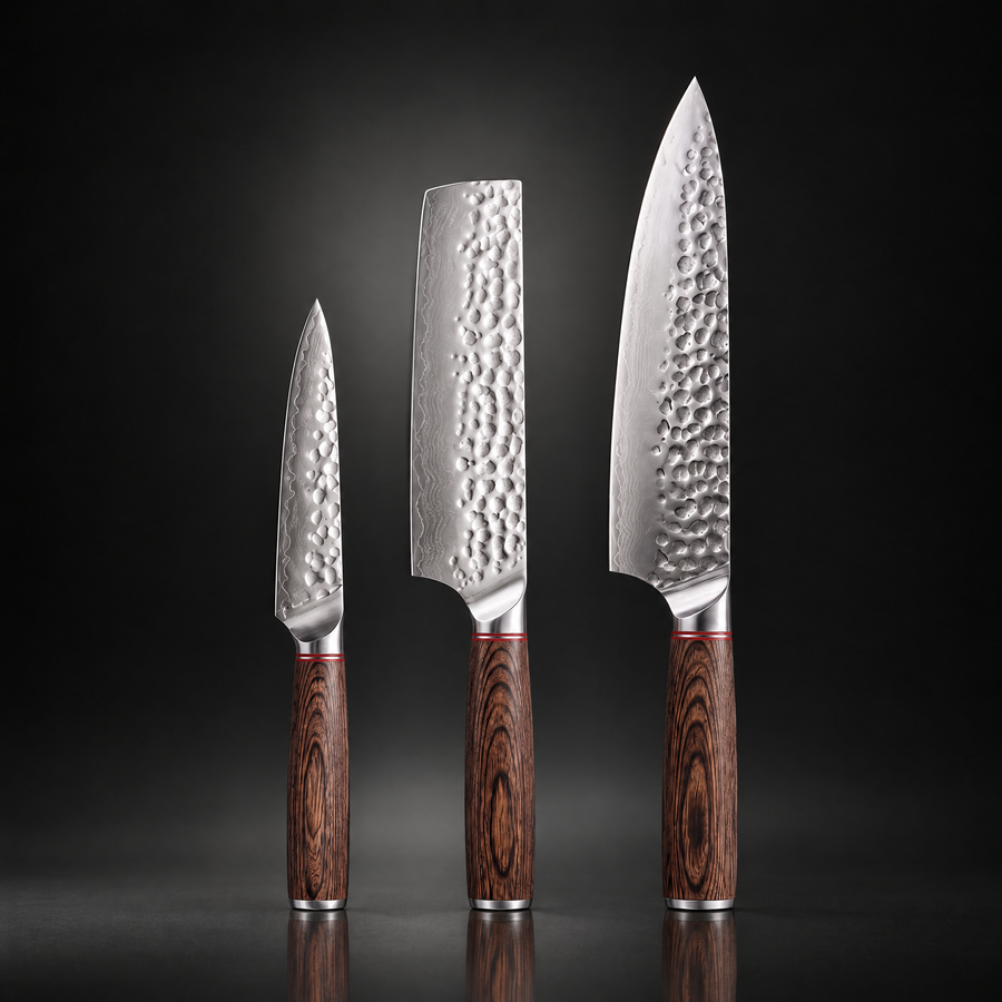 Taiga 3-Piece Knife Set (Gyuto, Nakiri & Utility)