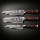 Taiga 3-Piece Knife Set (Gyuto, Nakiri & Utility), full side profile