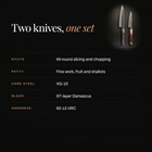 Retsu 2-Piece Knife Set (Gyuto & Petty) specifications