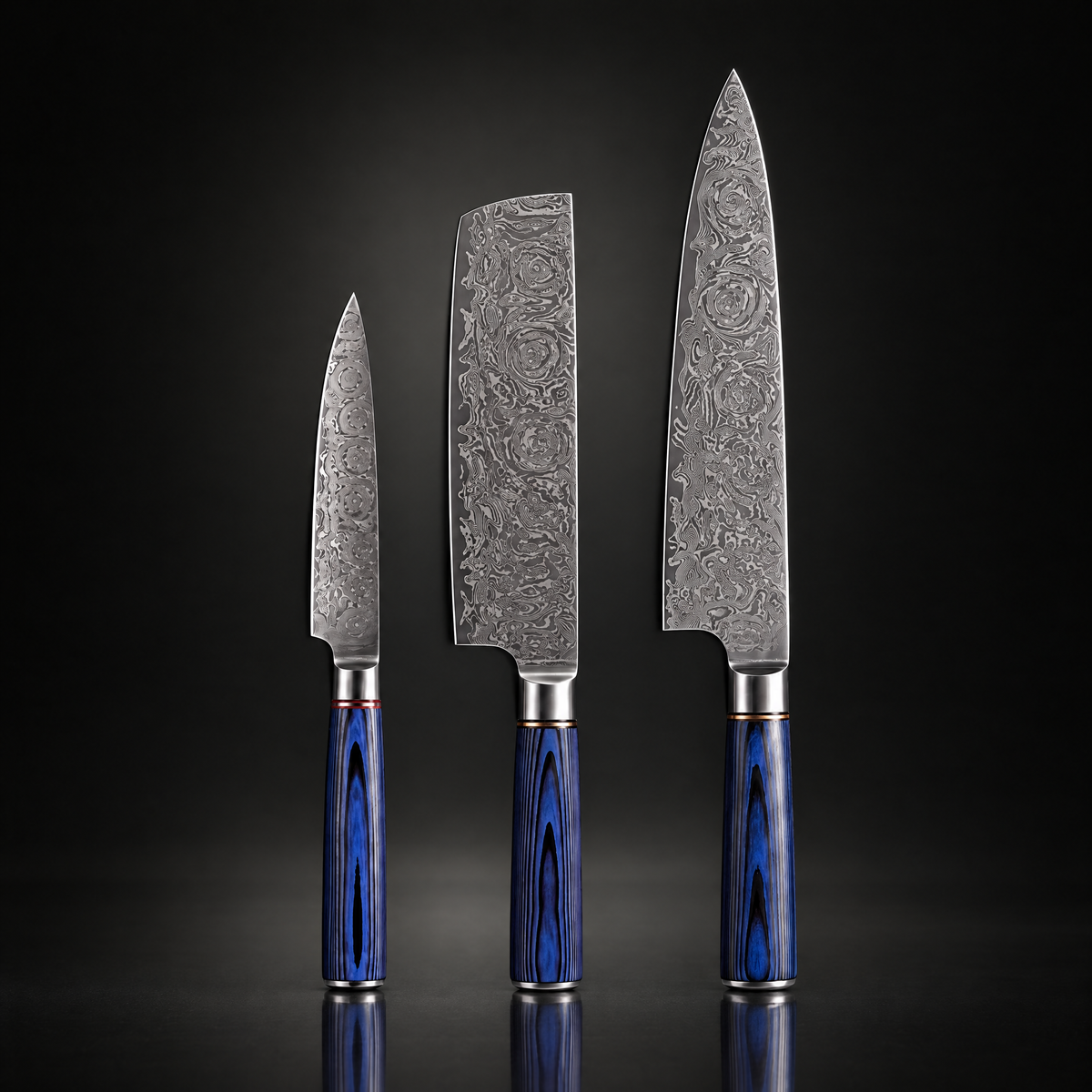 Seiryu 3-Piece Knife Set (Gyuto, Nakiri & Utility)