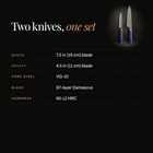 Seiryu 2-Piece Knife Set (Gyuto & Utility) specifications