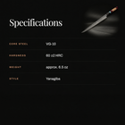 Tenryu Yanagiba Sashimi Knife specifications