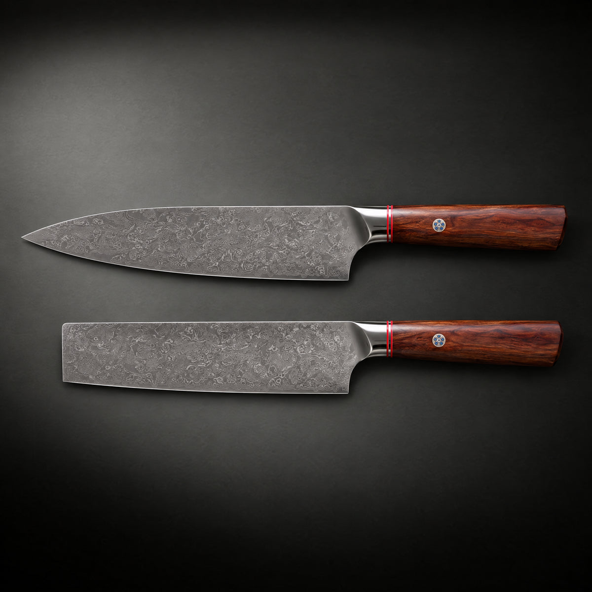 Takamori 2-Piece Knife Set (Gyuto & Nakiri), full side profile