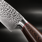 Close-up of the taiga 7-piece knife set blade and handle