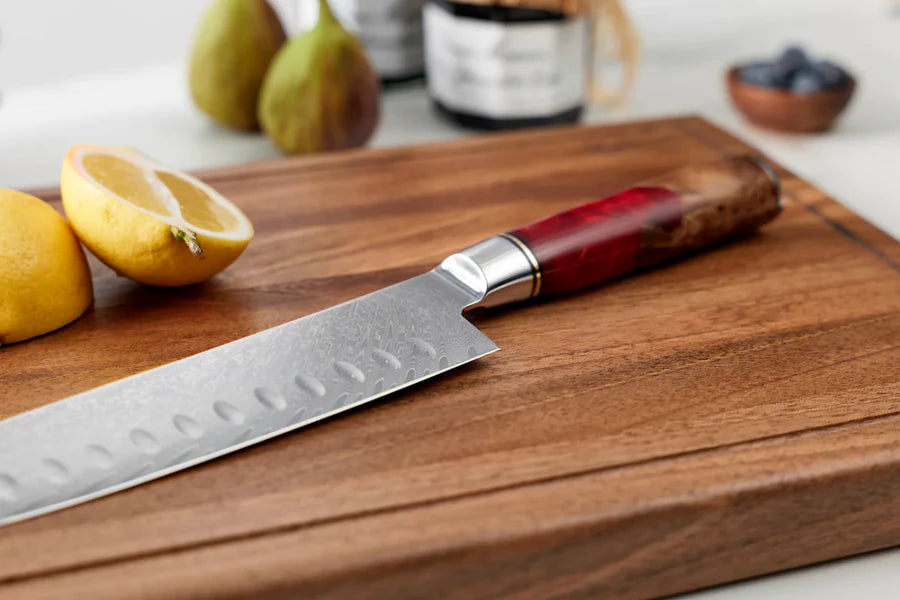 Japanese Damascus Shinku Santoku Knife – 6.9-Inch (17.6 cm) Precision Blade