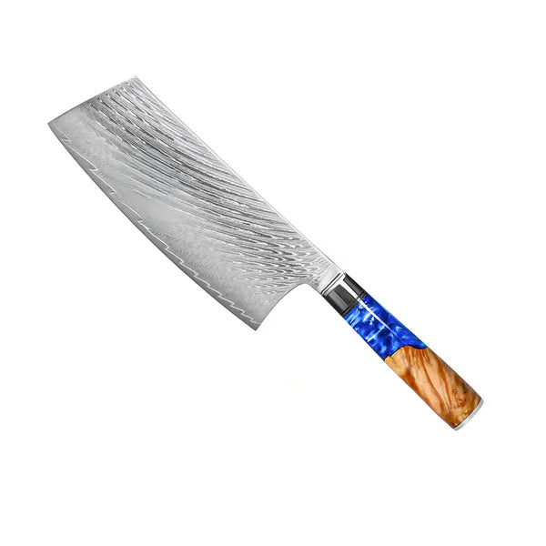 Limited Edition Japanese Damascus Knife Set – 6-Piece Saphire Series