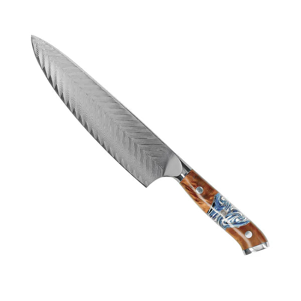 Japanese Damascus Knife Set – 9-Piece Versatile Blade