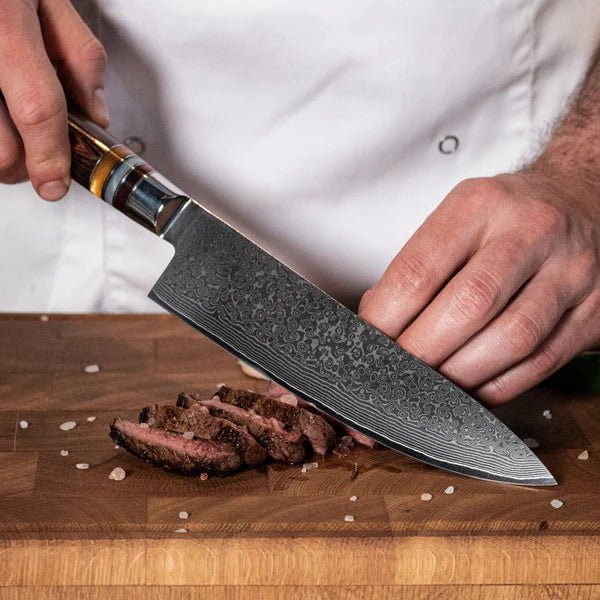 Professional Japanese 7-Piece Damascus Master Knife Set