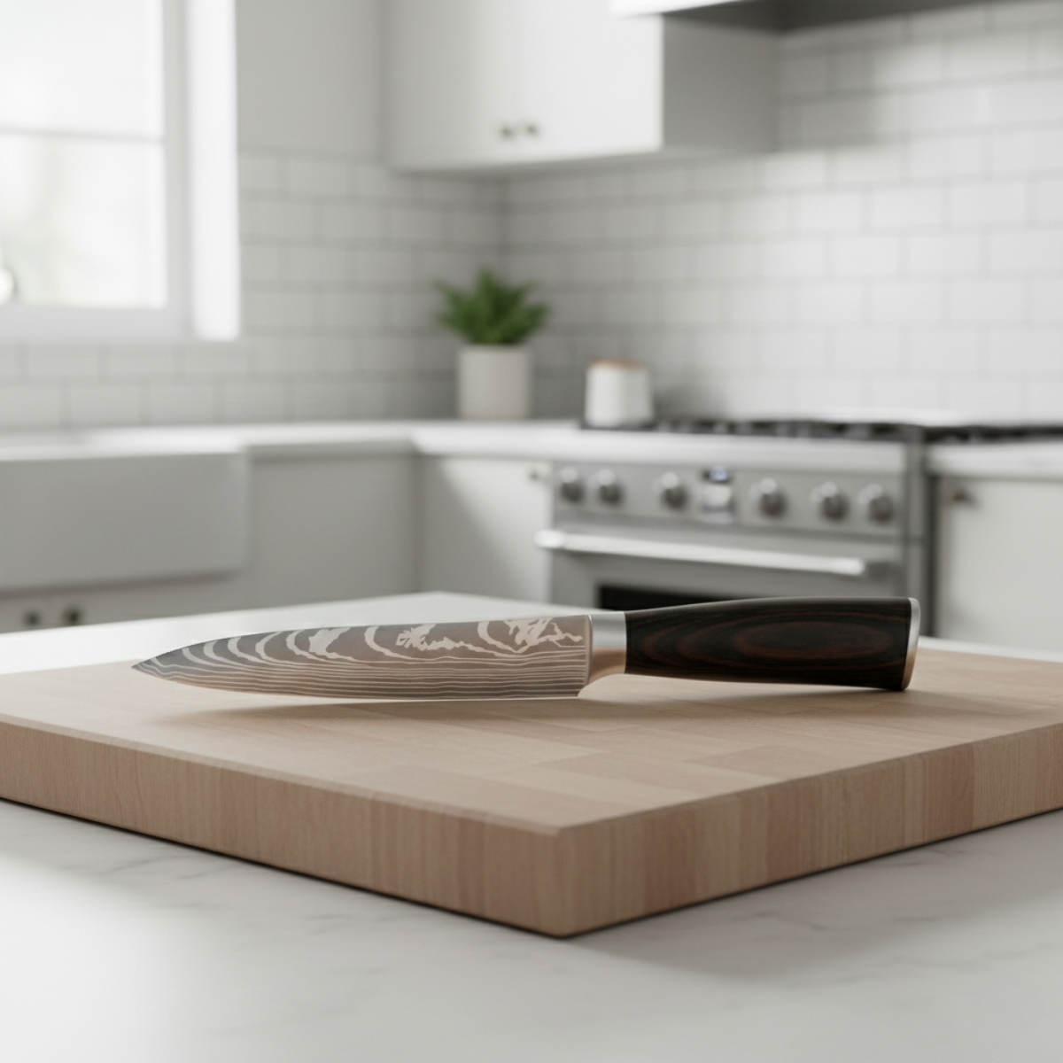 Premium Damascus Chef’s Knife – 5.3 inch (13.5 cm) Precision Blade