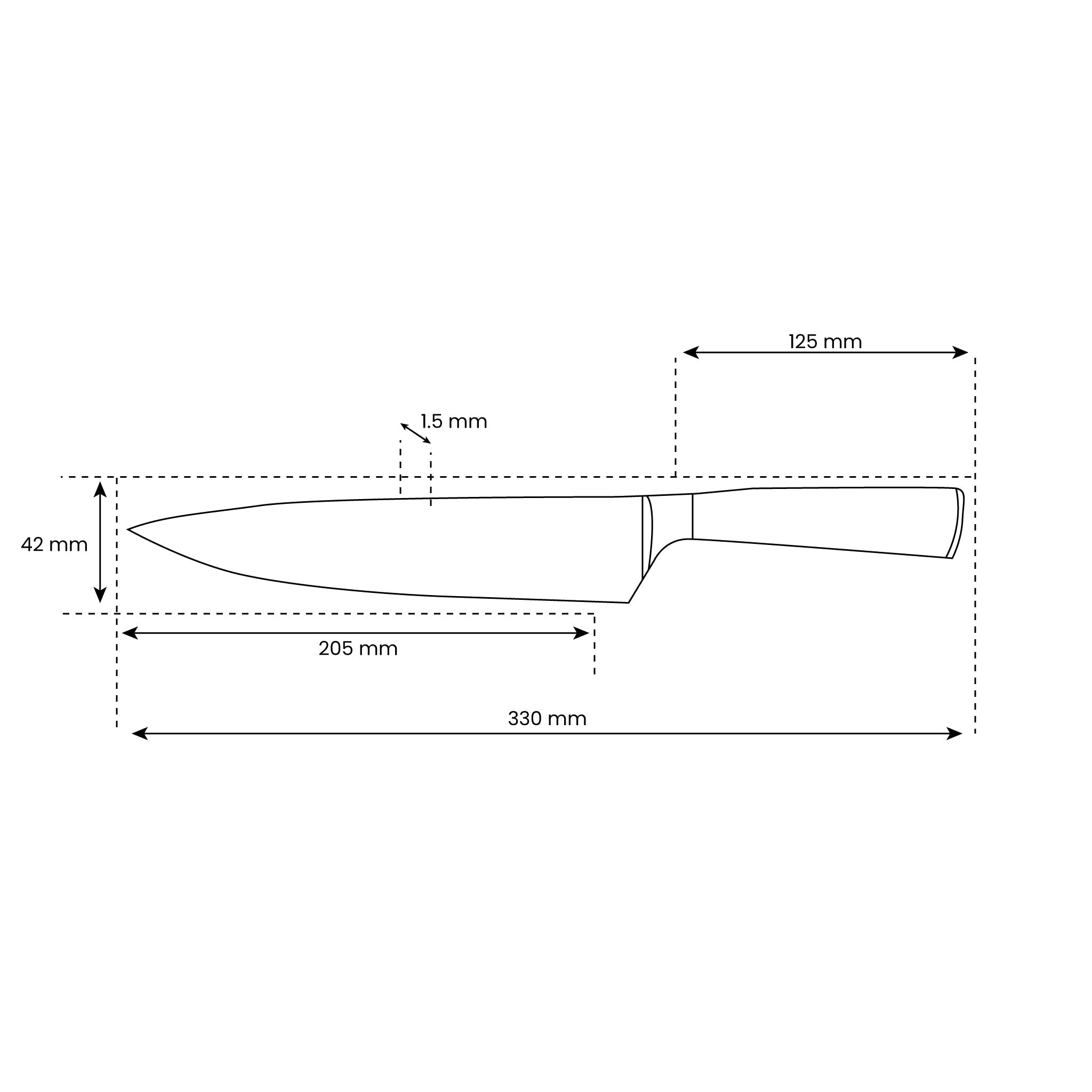 Japanese Damascus Chef’s Knife – 8.1 inch (20.5 cm) Precision Blade