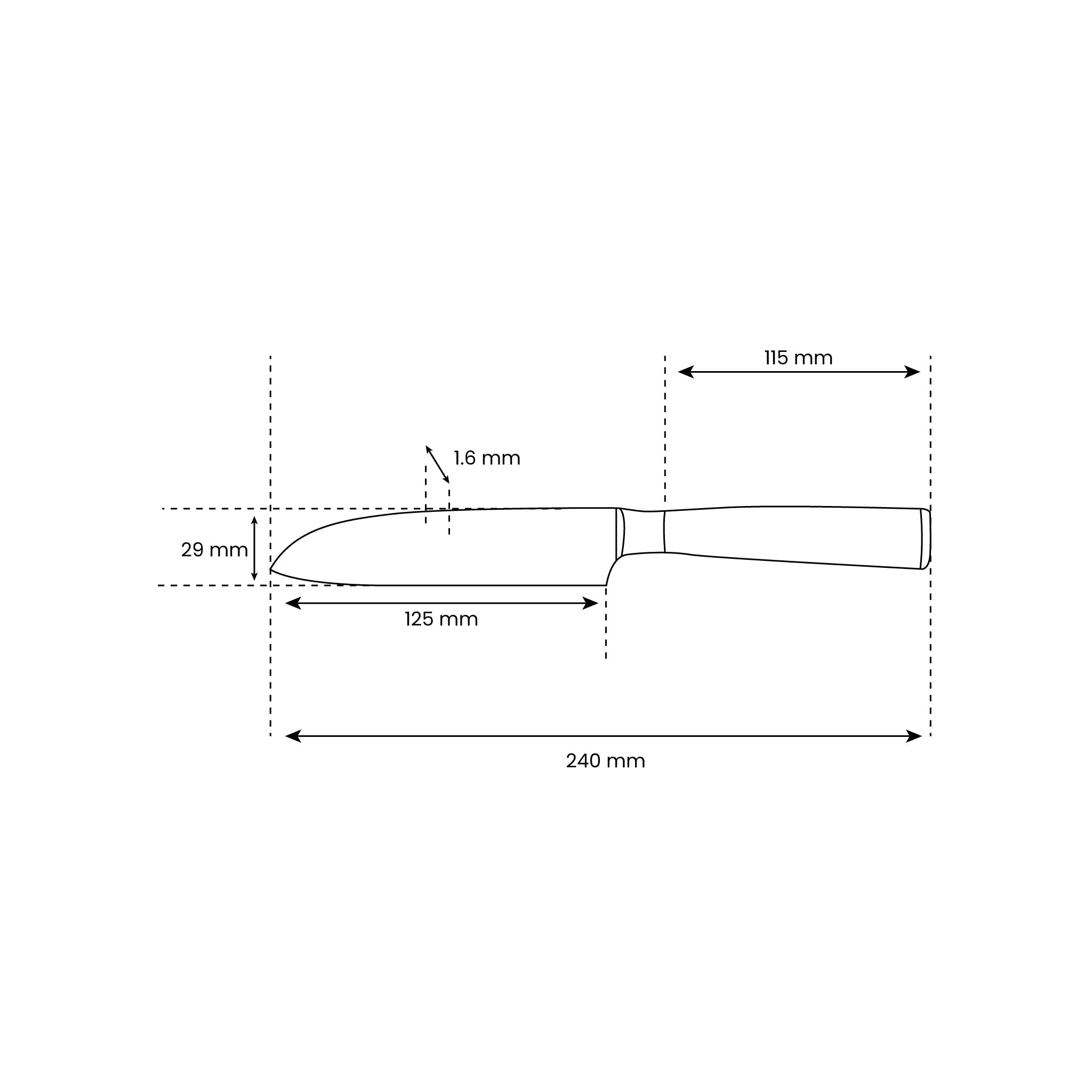 Japanese Damascus Santoku Knife – 5.1 inch (13 cm) Compact Blade