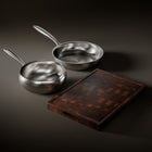 Okura pan and sauté set with walnut board