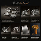 What's included in the bundle, with each item and its size