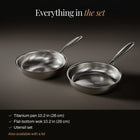 Everything in the wok and fry pan set