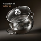 Available with a glass lid: Okura hand-hammered titanium deep pot